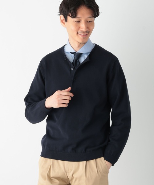 GLOBAL WORK（グローバルワーク）の「ヘンリーネックニット/Salon de GW/133424（ニット/セーター・メンズ・チャコールグレー/ネイビー・LARGE/X-LARGE/MEDIUM/SMALL）」の17枚目の写真