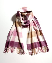 Joshua Ellis（ジョシュアエリス）の「【Joshua Ellis/ジョシュア エリス】カシミヤ100% 大判 チェック マフラー (190cm × 70cm)（マフラー）」