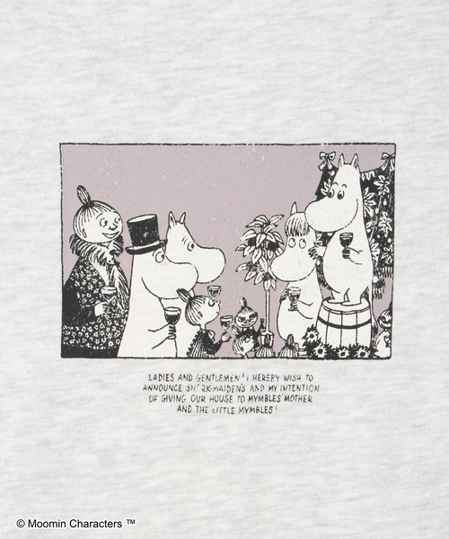 Honeys（ハニーズ）の「ムーミン／ゆるトレーナー（スウェット・レディース・ブルー/杢グレー/ブラック/ライトグリーン/オートミール・SS/S/M/L/LL）」の12枚目の写真