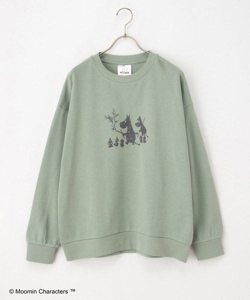 Honeys（ハニーズ）の「ムーミン／ゆるトレーナー（スウェット・レディース・ブルー/杢グレー/ブラック/ライトグリーン/オートミール・SS/S/M/L/LL）」の15枚目の写真