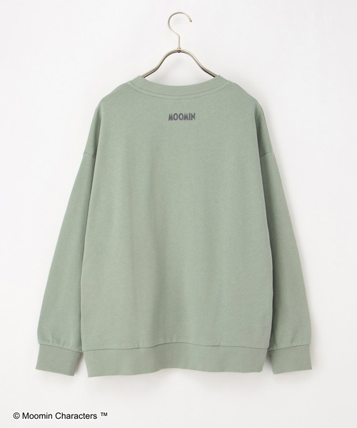 Honeys（ハニーズ）の「ムーミン／ゆるトレーナー（スウェット・レディース・ブルー/杢グレー/ブラック/ライトグリーン/オートミール・SS/S/M/L/LL）」の16枚目の写真