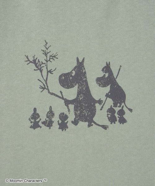 Honeys（ハニーズ）の「ムーミン／ゆるトレーナー（スウェット・レディース・ブルー/杢グレー/ブラック/ライトグリーン/オートミール・SS/S/M/L/LL）」の17枚目の写真