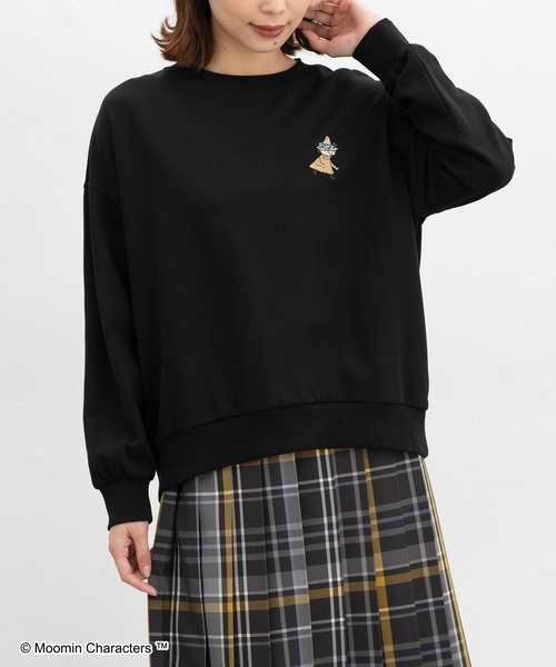 Honeys（ハニーズ）の「ムーミン／ゆるトレーナー（スウェット・レディース・ブルー/杢グレー/ブラック/ライトグリーン/オートミール・SS/S/M/L/LL）」の19枚目の写真