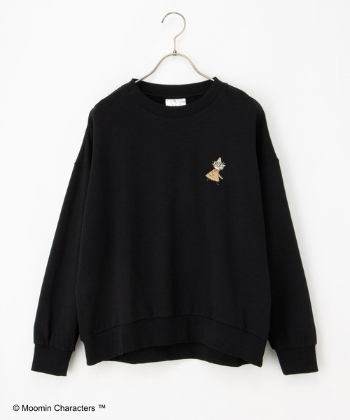 Honeys（ハニーズ）の「ムーミン／ゆるトレーナー（スウェット・レディース・ブルー/杢グレー/ブラック/ライトグリーン/オートミール・SS/S/M/L/LL）」の21枚目の写真
