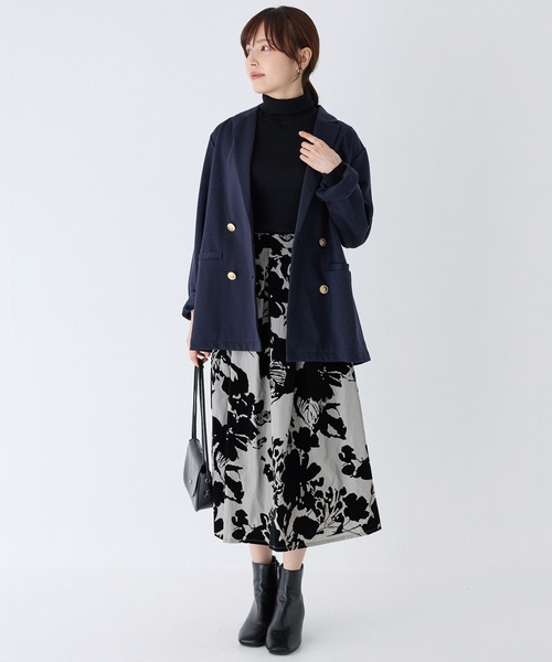 INCEDE（インシード）の「フロッキープリント ナイロンタックスカート（スカート・レディース・ブラック/ホワイト/オフホワイト・M/LL/L）」の9枚目の写真