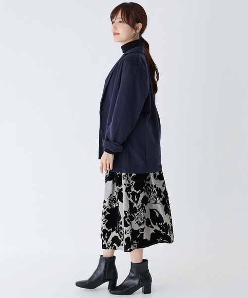 INCEDE（インシード）の「フロッキープリント ナイロンタックスカート（スカート・レディース・ブラック/ホワイト/オフホワイト・M/LL/L）」の11枚目の写真