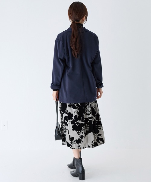 INCEDE（インシード）の「フロッキープリント ナイロンタックスカート（スカート・レディース・ブラック/ホワイト/オフホワイト・M/LL/L）」の12枚目の写真