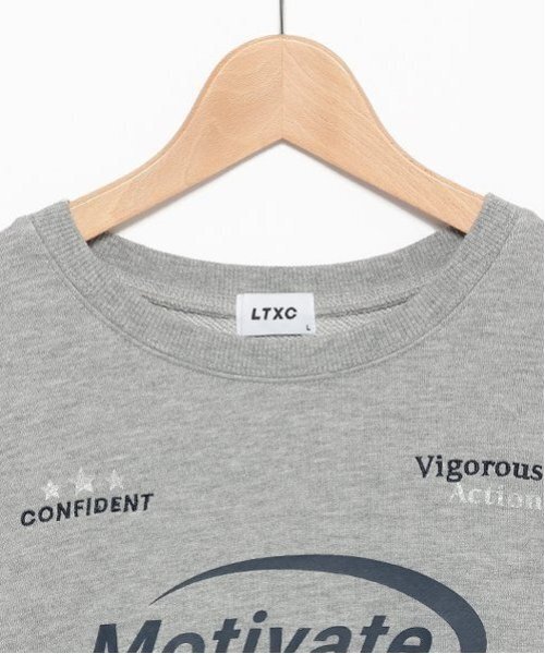 LOVETOXIC(ラブトキシック)の「【LTXC】ラインクロップドトレーナー(スウェット・キッズ・オフホワイト/カーキ/トップグレー/ブラック・L/M/S)」の16枚目の写真