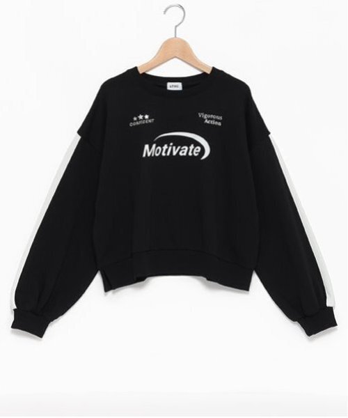 LOVETOXIC(ラブトキシック)の「【LTXC】ラインクロップドトレーナー(スウェット・キッズ・オフホワイト/カーキ/トップグレー/ブラック・L/M/S)」の11枚目の写真