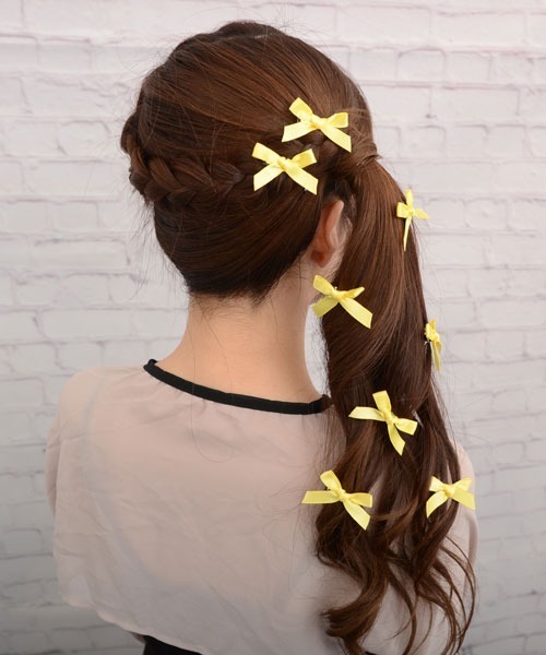...accessories mau...coratali ヘアクリップ float】ミニリボン ミニヘアクリップ【16個セット/6色展開