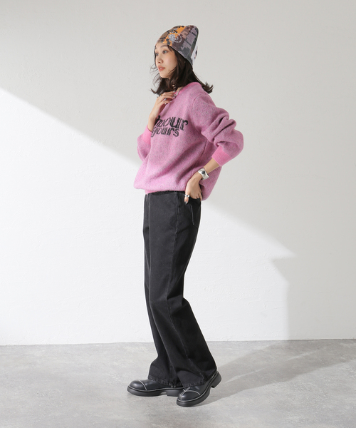 Oriens JOURNAL STANDARD（オリエンス ジャーナルスタンダード）の「【Carne Bollente/カルネボレンテ】 Mon Amour Toujours AW24KNW 0104（ニット/セーター・レディース・バーガンディー・SMALL）」の3枚目の写真