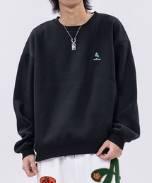 Red Cap Girl(レッドキャプガール)の【a-r】JOHN'S CLOSET別注〔Red Cap Girl/レッドキャップガール〕ワンポイントガール刺繍ルーズサイズクルーネックスウェット(スウェット)