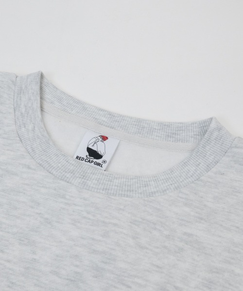 Red Cap Girl（レッドキャプガール）の「【a-r】JOHN'S CLOSET別注〔Red Cap Girl/レッドキャップガール〕ワンポイントガール刺繍ルーズサイズクルーネックスウェット（スウェット・メンズ・ダークグリーン/アッシュグレー/ブラック/チャコールグレー/ネイビー/オレンジ/ホワイト/アイボリー/ワイン/ブラウン・LARGE/MEDIUM/X-LARGE）」の17枚目の写真