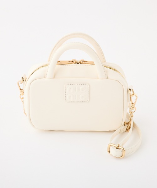 one after another NICE CLAUP（ワンアフターアナザーナイスクラップ）の「マイクロミニボストンバッグ（ボストンバッグ・レディース・キャメル/アイボリー/サックスブルー/ブラック・FREE）」の18枚目の写真