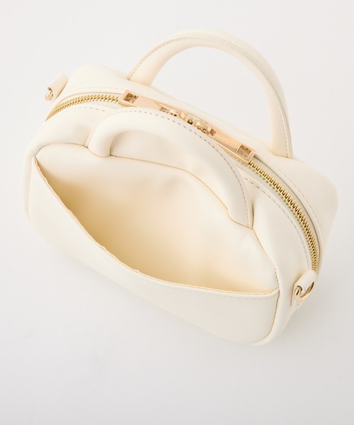 one after another NICE CLAUP（ワンアフターアナザーナイスクラップ）の「マイクロミニボストンバッグ（ボストンバッグ・レディース・キャメル/アイボリー/サックスブルー/ブラック・FREE）」の9枚目の写真