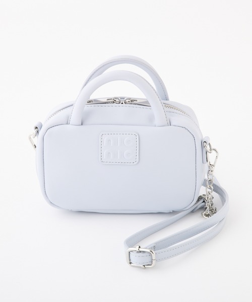 one after another NICE CLAUP（ワンアフターアナザーナイスクラップ）の「マイクロミニボストンバッグ（ボストンバッグ・レディース・キャメル/アイボリー/サックスブルー/ブラック・FREE）」の6枚目の写真