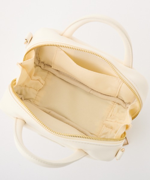 one after another NICE CLAUP（ワンアフターアナザーナイスクラップ）の「マイクロミニボストンバッグ（ボストンバッグ・レディース・キャメル/アイボリー/サックスブルー/ブラック・FREE）」の10枚目の写真