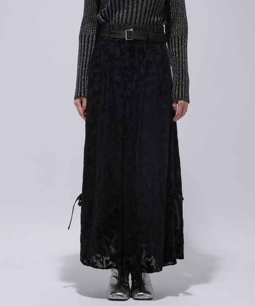 HARE（ハレ）の「フロッキーリボンラインスカート(HARE)（スカート・レディース・ブラック/カーキ・FREE）」の17枚目の写真