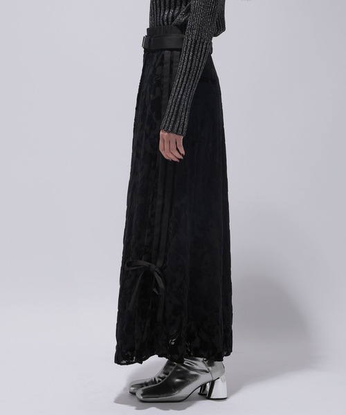 HARE（ハレ）の「フロッキーリボンラインスカート(HARE)（スカート・レディース・ブラック/カーキ・FREE）」の18枚目の写真