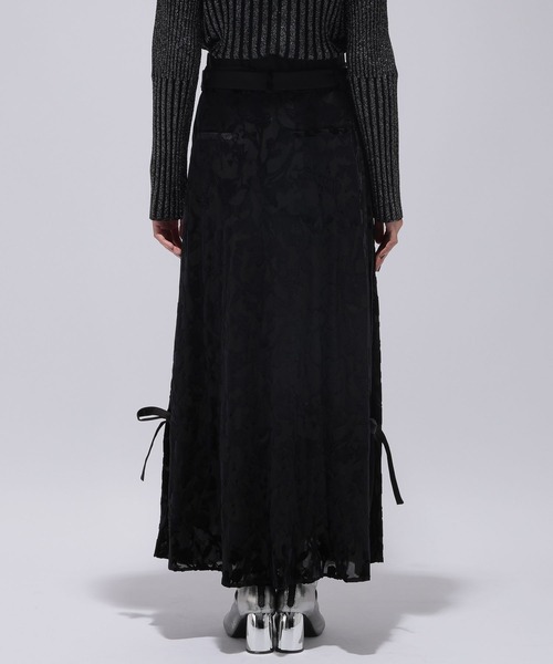 HARE（ハレ）の「フロッキーリボンラインスカート(HARE)（スカート・レディース・ブラック/カーキ・FREE）」の19枚目の写真