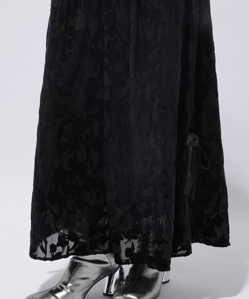 HARE（ハレ）の「フロッキーリボンラインスカート(HARE)（スカート・レディース・ブラック/カーキ・FREE）」の22枚目の写真