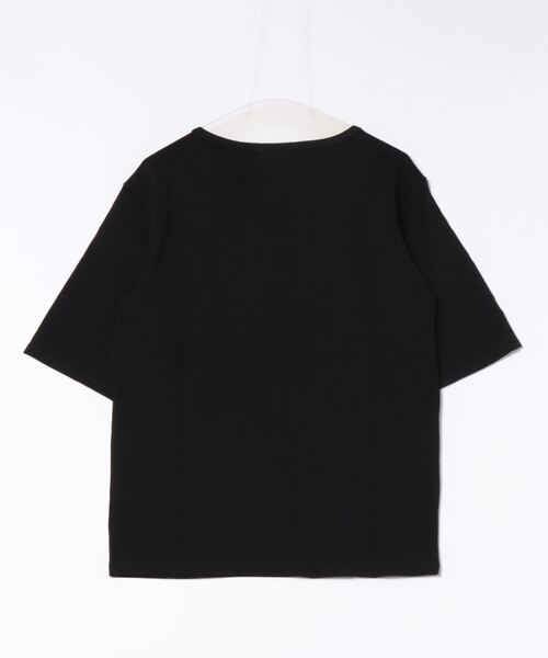 ZIP FIVE -White Line-（ジップファイブホワイトライン）の「【White Line】 スクープネック 5分カットソー（Tシャツ/カットソー・メンズ・ブラック/オフホワイト/ブラウン/モカ/チャコール・MEDIUM/LARGE）」の10枚目の写真