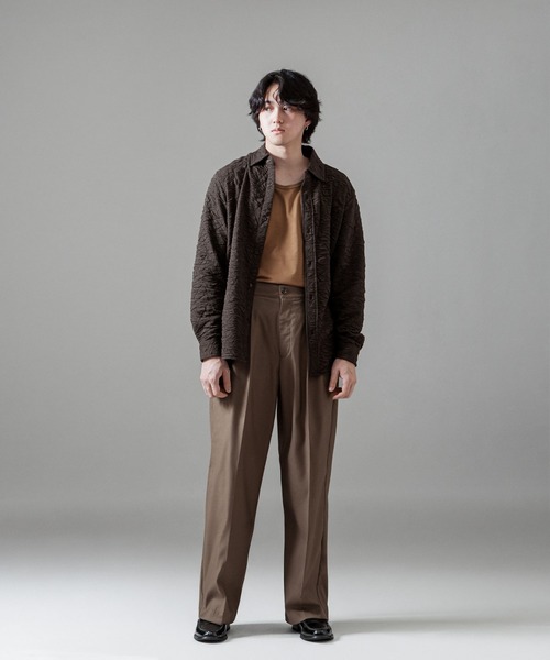 ZIP FIVE -White Line-（ジップファイブホワイトライン）の「【White Line】 スクープネック 5分カットソー（Tシャツ/カットソー・メンズ・ブラック/オフホワイト/ブラウン/モカ/チャコール・MEDIUM/LARGE）」の19枚目の写真