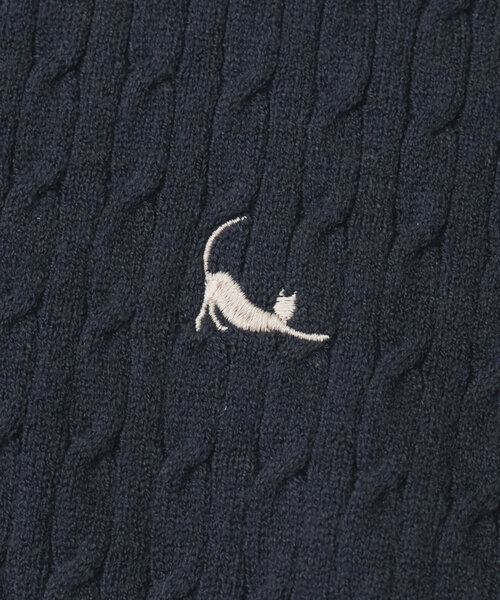 natural couture(ナチュラルクチュール)の「【WEB限定】アニマル刺繍入りケーブルゆるカーデ(カーディガン/ボレロ・レディース・チャコールグレー/アイボリー/グリーン/ボルドー・FREE)」の22枚目の写真