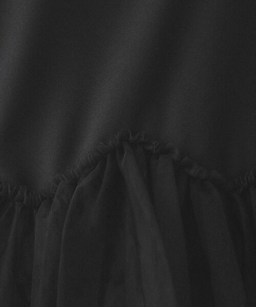 OPAQUE.CLIP（オペークドットクリップ）の「◆チュールドッキング ペプラムブラウス【洗濯機洗い可】（シャツ/ブラウス・レディース・ブラック/ナチュラル/ブルー・38/40/42）」の7枚目の写真