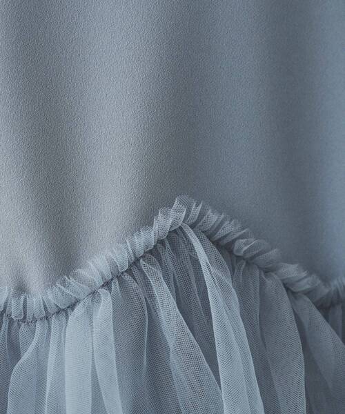 OPAQUE.CLIP（オペークドットクリップ）の「◆チュールドッキング ペプラムブラウス【洗濯機洗い可】（シャツ/ブラウス・レディース・ブラック/ナチュラル/ブルー・38/40/42）」の15枚目の写真