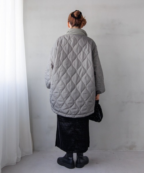 flower（フラワー）の「ユースフルナイロンコート（ナイロンジャケット・レディース・ライトカーキ/アイボリー・FREE）」の16枚目の写真