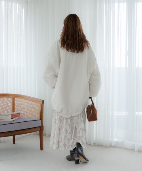 flower（フラワー）の「ユースフルナイロンコート（ナイロンジャケット・レディース・ライトカーキ/アイボリー・FREE）」の17枚目の写真