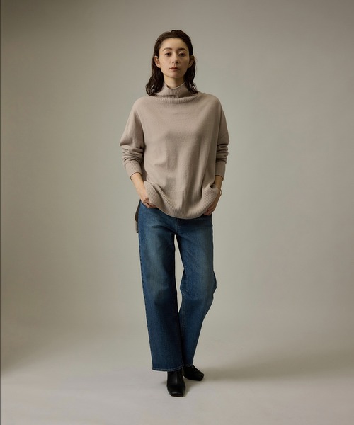 ROPE'（ロペ）の「ホールガーメント タートルネックニットプルオーバー（ニット/セーター・レディース・チャコールグレー/オフホワイト/ベージュ/グリーン系その他・FREE）」の9枚目の写真