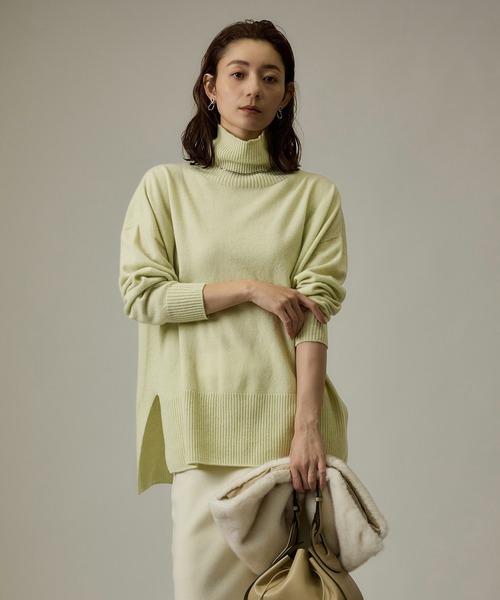 ROPE'（ロペ）の「ホールガーメント タートルネックニットプルオーバー（ニット/セーター・レディース・チャコールグレー/オフホワイト/ベージュ/グリーン系その他・FREE）」の11枚目の写真