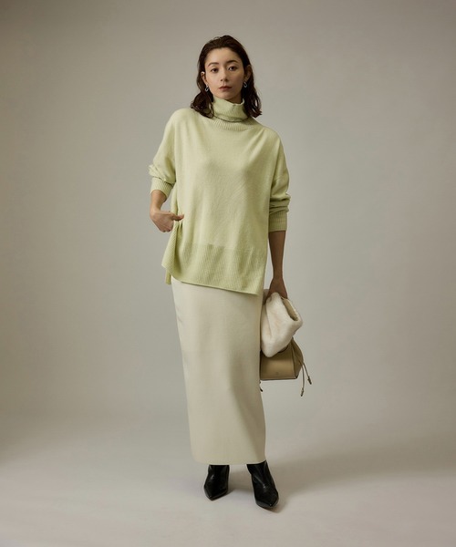 ROPE'（ロペ）の「ホールガーメント タートルネックニットプルオーバー（ニット/セーター・レディース・チャコールグレー/オフホワイト/ベージュ/グリーン系その他・FREE）」の14枚目の写真