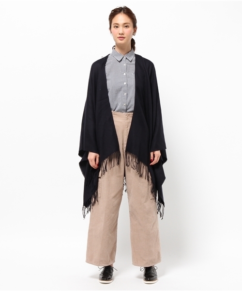 ivory court（アイボリーコート）の「ポンチョ◆（ストール/ショール・レディース・チャコールグレー/ネイビー・FREE）」の3枚目の写真
