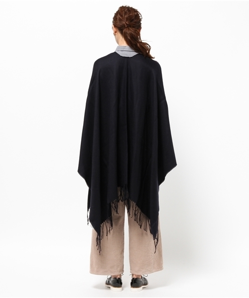 ivory court（アイボリーコート）の「ポンチョ◆（ストール/ショール・レディース・チャコールグレー/ネイビー・FREE）」の5枚目の写真