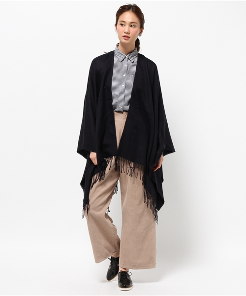 ivory court（アイボリーコート）の「ポンチョ◆（ストール/ショール・レディース・チャコールグレー/ネイビー・FREE）」の8枚目の写真