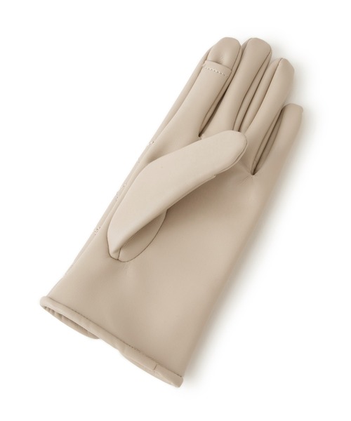 ROPE' PICNIC(ロペピクニック)の「シンセティックレザーキルティンググローブ(手袋・レディース・ベージュ系その他/ブラック・FREE)」の9枚目の写真