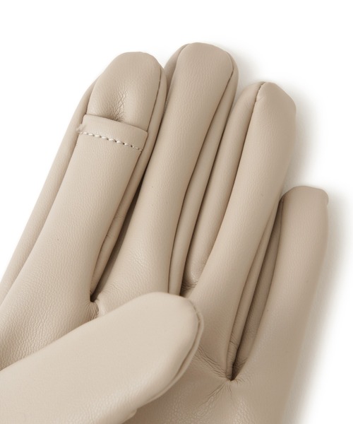 ROPE' PICNIC(ロペピクニック)の「シンセティックレザーキルティンググローブ(手袋・レディース・ベージュ系その他/ブラック・FREE)」の10枚目の写真