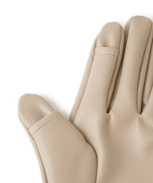 ROPE' PICNIC(ロペピクニック)の「シンセティックレザーキルティンググローブ(手袋・レディース・ベージュ系その他/ブラック・FREE)」の12枚目の写真