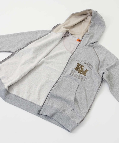 KRIFF MAYER（クリフメイヤー）の「のび～る裏毛ジップパーカー（パーカー・メンズ・ブラック/グレー/オートミール・MEDIUM/LARGE/X-LARGE）」の4枚目の写真