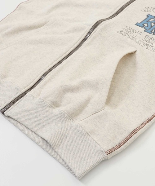 KRIFF MAYER（クリフメイヤー）の「のび～る裏毛ジップパーカー（パーカー・メンズ・ブラック/グレー/オートミール・MEDIUM/LARGE/X-LARGE）」の8枚目の写真