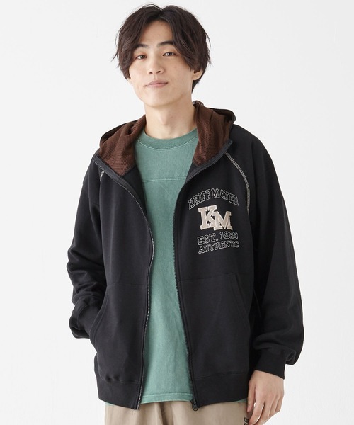 KRIFF MAYER（クリフメイヤー）の「のび～る裏毛ジップパーカー（パーカー・メンズ・ブラック/グレー/オートミール・MEDIUM/LARGE/X-LARGE）」の22枚目の写真