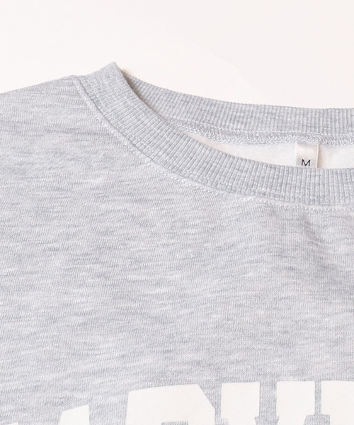 coca(coca)(コカ)の「ポリエステルコットン裏起毛フロッキークロップドスウェット(スウェット・レディース・グレー/アイボリー/オートミール/チャコール・M/L)」の13枚目の写真