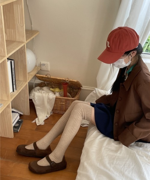 SHEPP（シープ）の「リブロングニーハイソックス/2WAY ルーズソックス（ソックス/靴下・レディース・グレー/ベージュ/ブラウン/ホワイト/アイボリー/ブラック・F）」の6枚目の写真