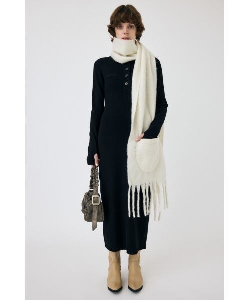 MOUSSY(マウジー)の「RIB KNIT ロングドレス(ワンピース・レディース・ブラック/チャコールグレー/ブラウン・1/2)」の6枚目の写真