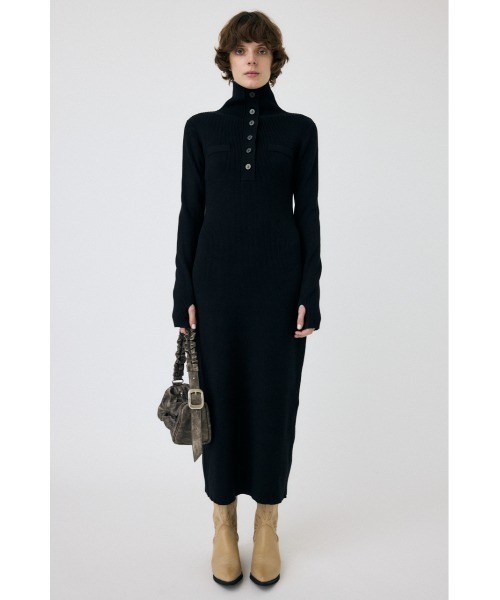 MOUSSY(マウジー)の「RIB KNIT ロングドレス(ワンピース・レディース・ブラック/チャコールグレー/ブラウン・1/2)」の9枚目の写真