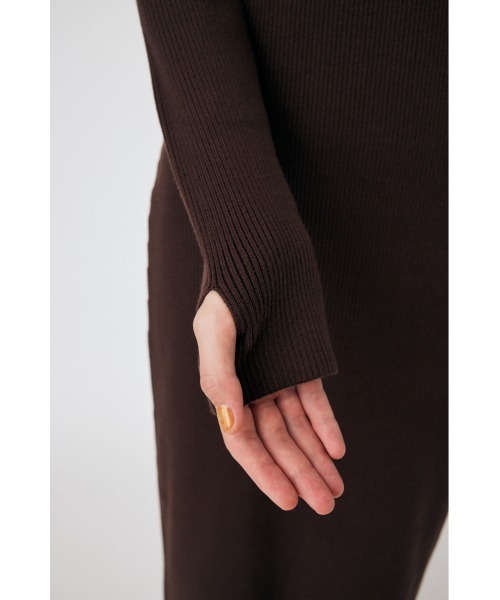 MOUSSY(マウジー)の「RIB KNIT ロングドレス(ワンピース・レディース・ブラック/チャコールグレー/ブラウン・1/2)」の22枚目の写真