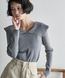 THE YOn（ザヨン）の「ビックカラーリブニットトップス（ニット/セーター）」